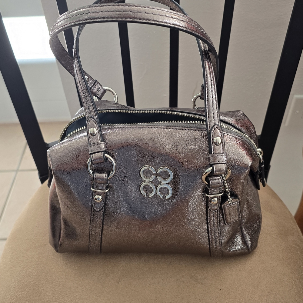 Coach Metallic Satchel Bag